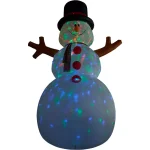 Fraser Hill Farm 20 ft. Jolly Snowman Christmas Inflatable with RGB Lights thumbnail 5