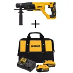 DEWALT 20V MAX XR Brushless 1 in. SDS Plus D-Handle Rotary Hammer Kit with (2) 5.0 Ah Batteries & Charger thumbnail 1
