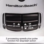 Hamilton Beach Stack & Snap 8-Cup 3-Speed Food Processor with Built-in Scraper, Silver thumbnail 3