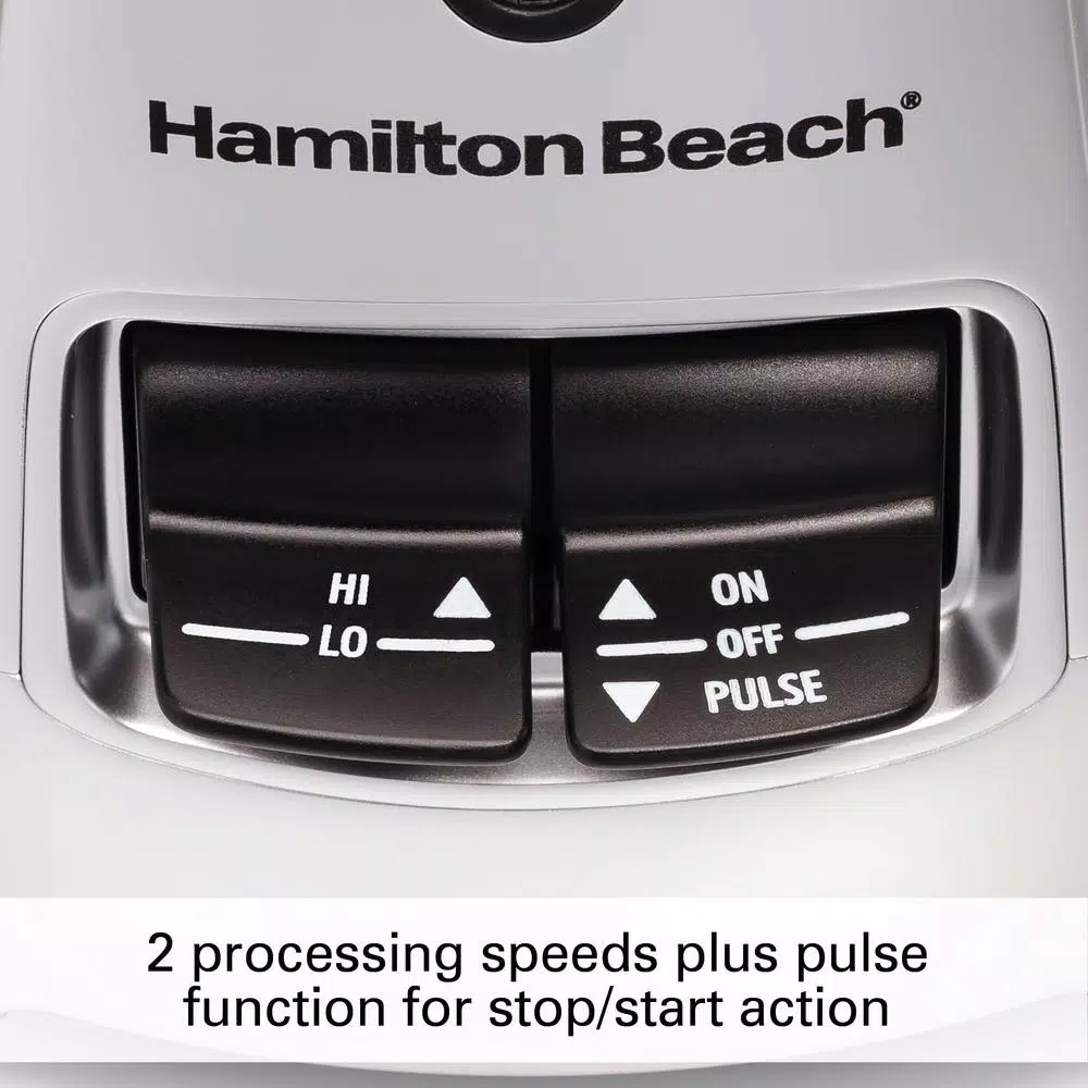 Hamilton Beach Stack & Snap 8-Cup 3-Speed Food Processor with Built-in Scraper, Silver