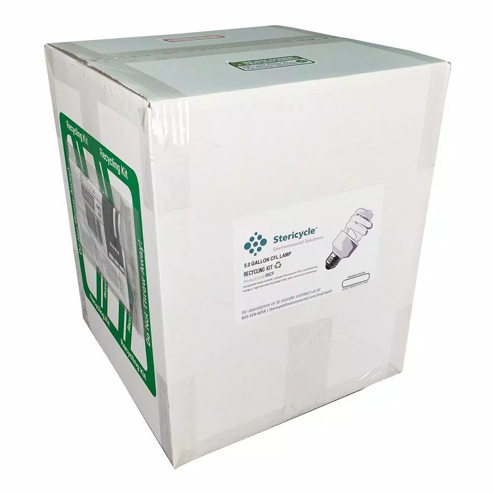 Unbranded 5 Gallon Compact Fluorescent Lamp (CFL) Pail Prepaid Recycling Kit (Holds 45-90 CFLs)