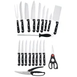 Utica Cutlery Co. 21-Piece Stainless Steel Knife Set with Wooden Storage Block thumbnail 3