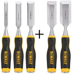 DEWALT DWHT 3-Piece Wood Chisel Set with Bonus 1-1/4 in. and 1-1/2 in. Chisels thumbnail 1