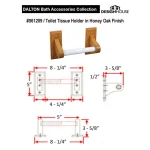 Design House Dalton 4-Piece Bathroom Hardware Kit, Honey Oak Finish thumbnail 13