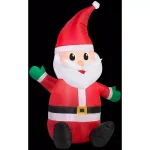 Unbranded 3.5 ft. Seated Santa Claus Inflatable Holiday Outdoor Decor with LED Lights thumbnail 1