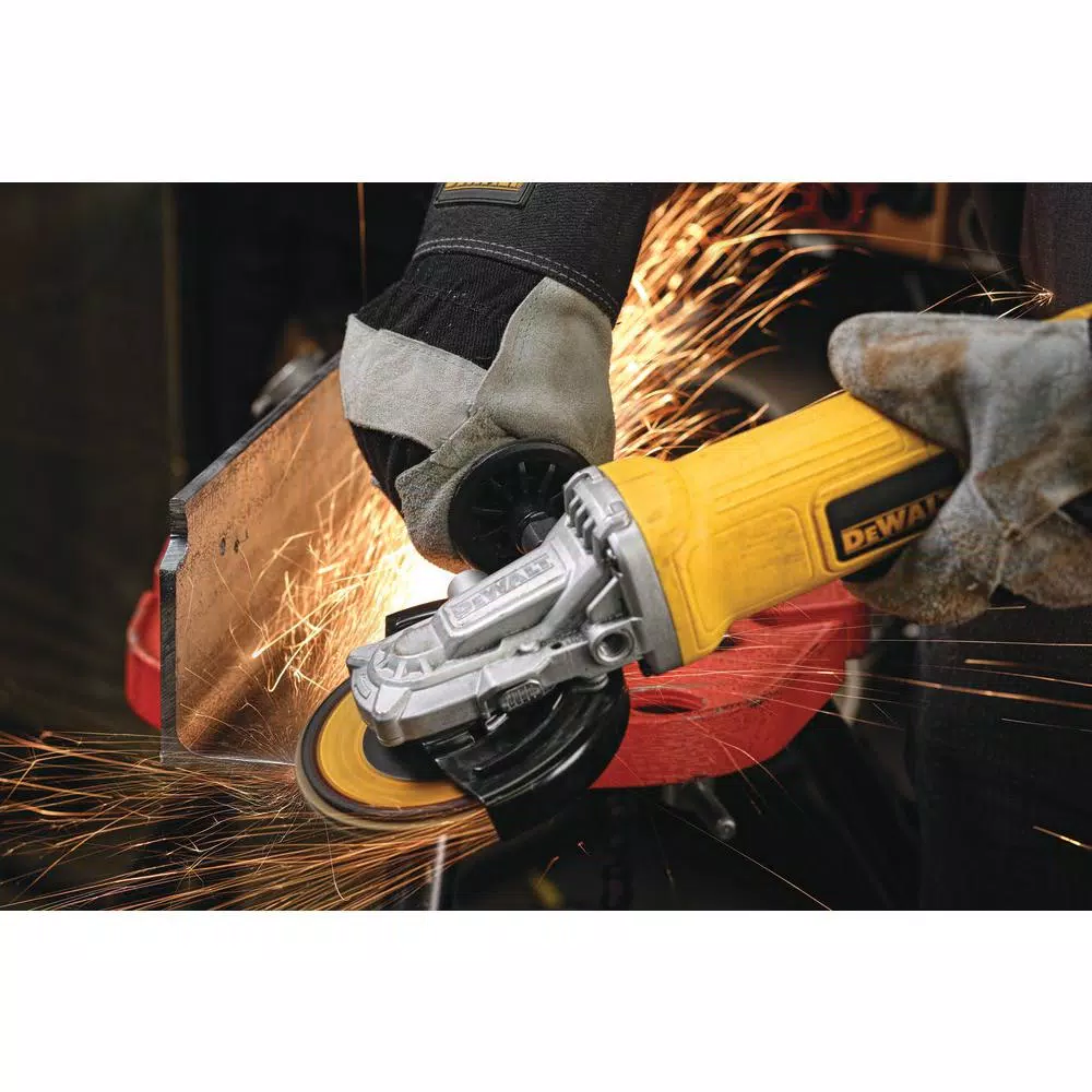 DEWALT 9 Amp Corded Small Angle Grinder, 4.5-in to 5-in, 12,000 RPM, Low-Profile Design