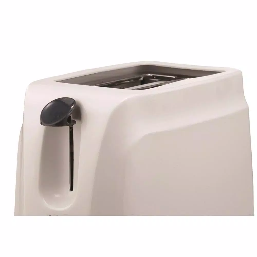 Brentwood 2-Slice White Toaster with Cool-Touch Exterior and Wide Slots