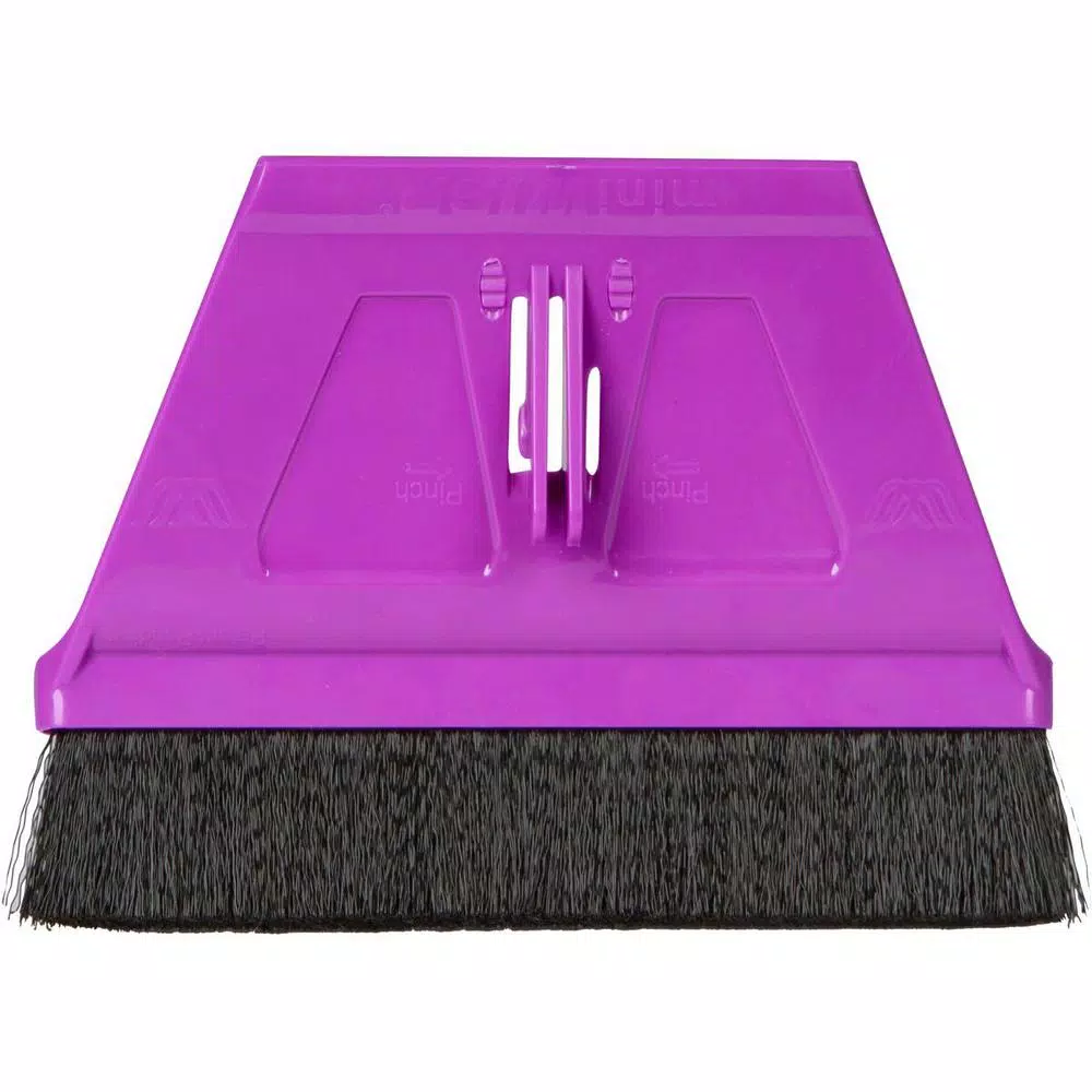 WISP miniWISP 6 in. Purple Whisk Broom and 7 in. Dustpan Set with Electrostatic Bristle Seal Technology