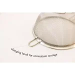 ExcelSteel 9 in. Stainless Steel Mesh Strainer with Long Riveted Handle thumbnail 2