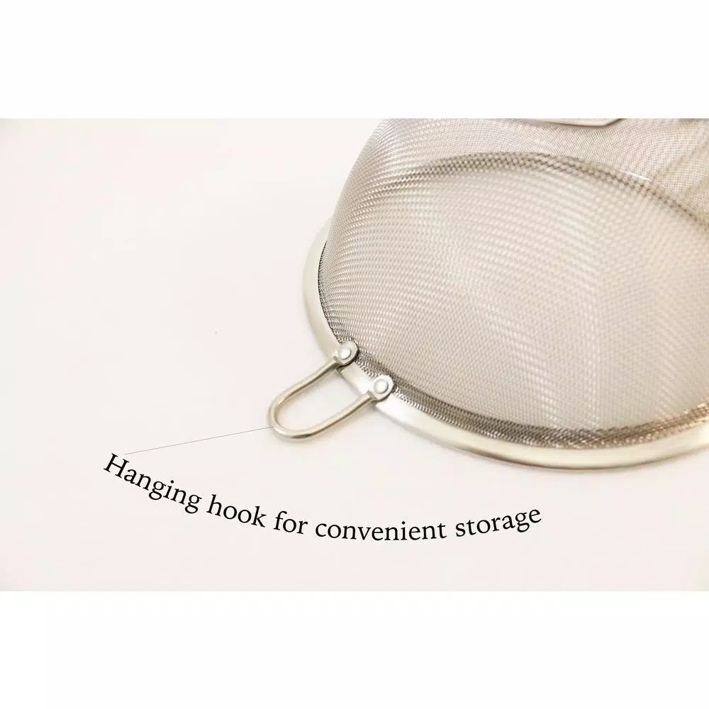ExcelSteel 9 in. Stainless Steel Mesh Strainer with Long Riveted Handle