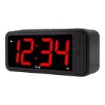 Equity by La Crosse Red 1.8 in. LED Quick Set Digital Alarm Clock with Dimmer and Battery Backup thumbnail 4