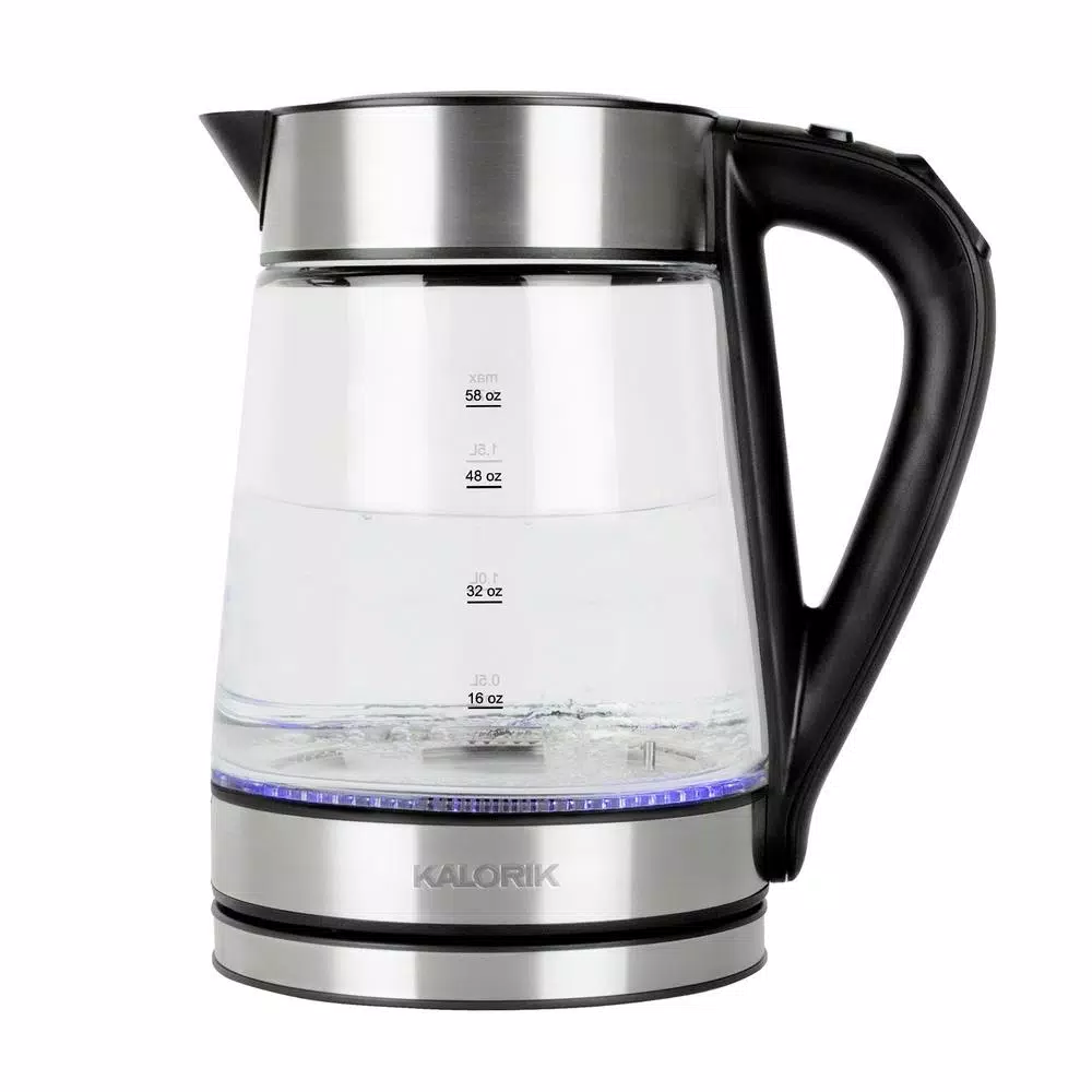 KALORIK 1.7L Rapid Boil Digital Electric Glass Kettle, 1750W, 5 Temperature Settings