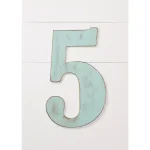 Jeff McWilliams Designs 18 in. Oversized Unfinished Wood Number 5 - Industrial Style Wall Decor thumbnail 2