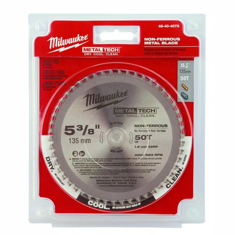 Milwaukee MetalTech 5-3/8 in. Circular Saw Blade Set, 30T Ferrous & 50T Non-Ferrous (2-Pack)