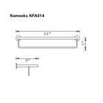 Nameeks General Hotel Wall Mounted 1-Bar Towel Rack, Chrome Finish thumbnail 2