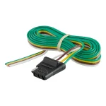 CURT 4-Way Flat Trailer Connector Socket with 60" Wires and Installation Hardware thumbnail 1