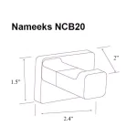 Nameeks General Hotel Wall Mounted Chrome Robe and Towel Hook thumbnail 2
