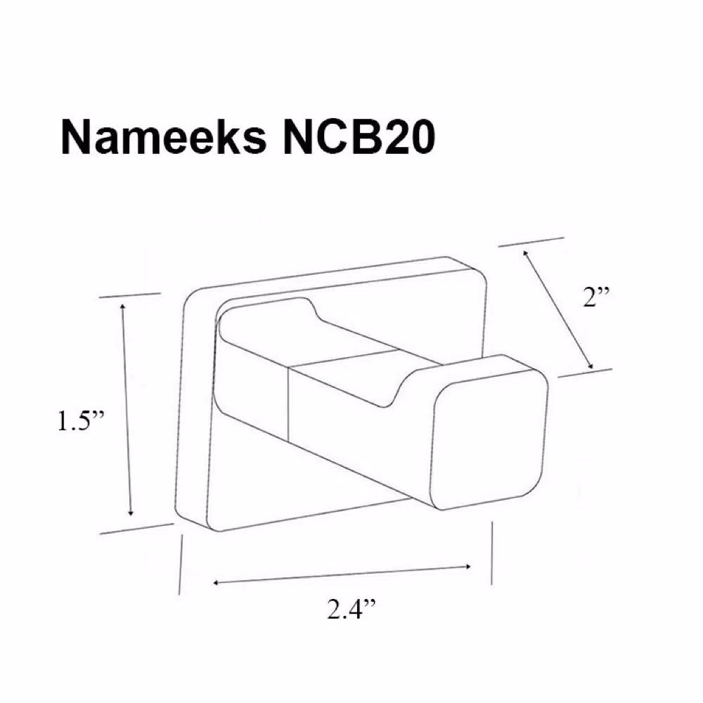 Nameeks General Hotel Wall Mounted Chrome Robe and Towel Hook