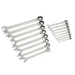 Husky 16-Piece SAE Ratcheting Wrench Set, 12-Point Alloy Steel thumbnail 4