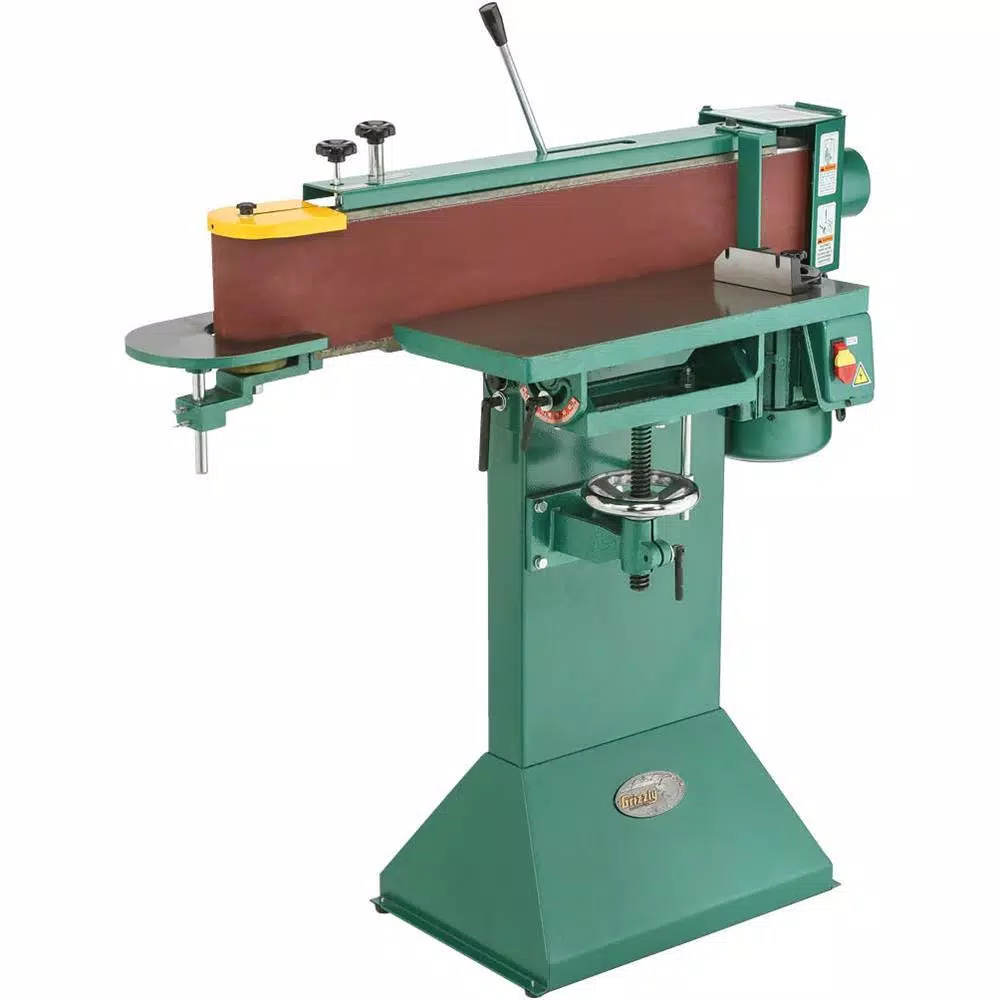 Grizzly Industrial 6 in. x 80 in. Floor Model Edge Sander with Contoured Support Table