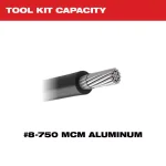 Milwaukee M18 FORCE LOGIC 600 MCM Cordless Aluminum Crimper Kit with 750 MCM Expanded Jaw thumbnail 3