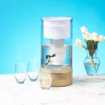 Zero Water ZeroWater 30 Cup Glass Water Filter Pitcher Dispenser with Wooden Base and Ready-Pour Technology thumbnail 4