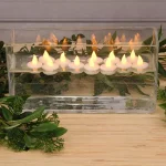 LUMABASE Amber Floating LED Tea Light Candles, Waterproof Battery Operated, 1.25 x 1.25 in, 12-Count thumbnail 3