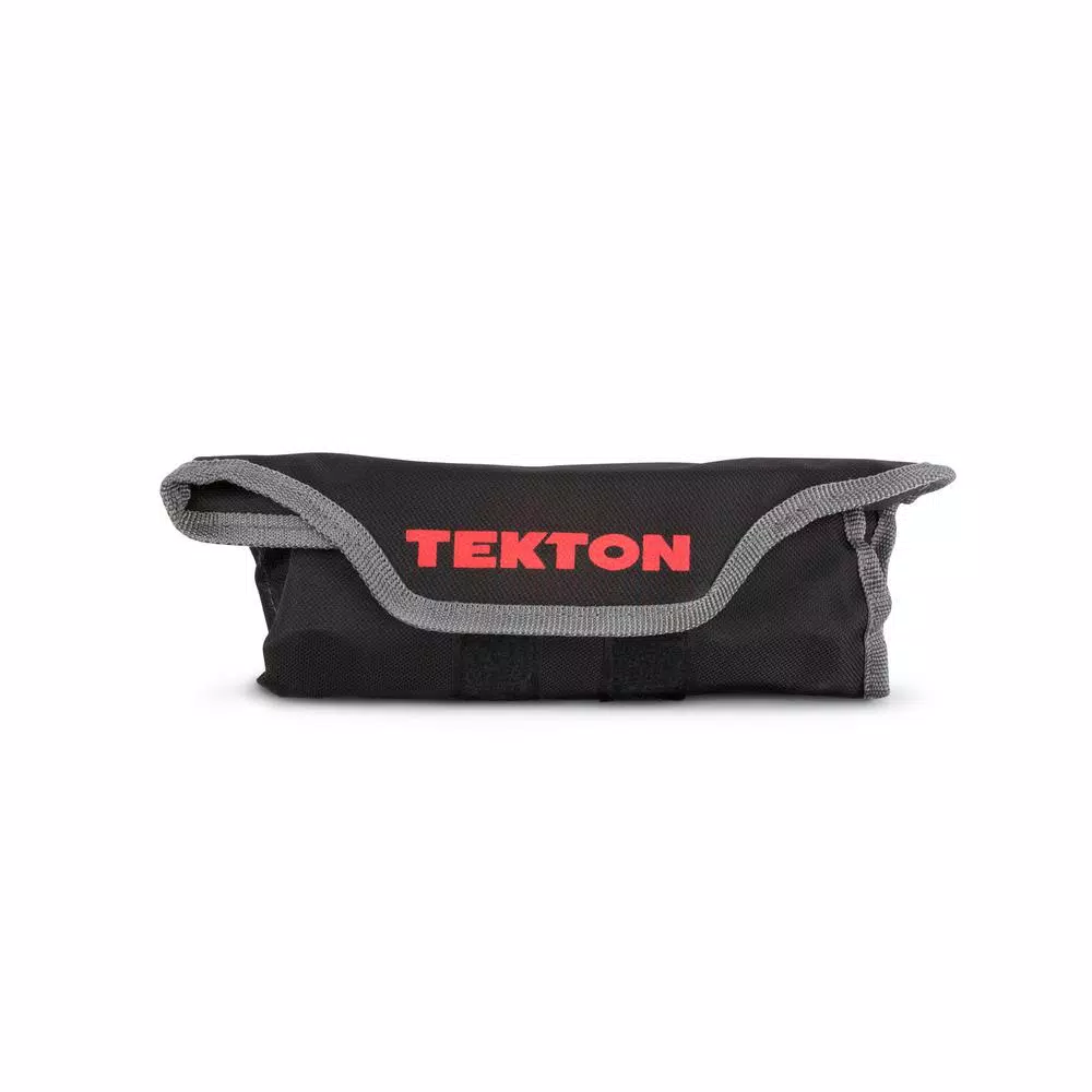 TEKTON 9-Piece Ratcheting Combination Wrench Set, 1/4 in. to 3/4 in., with Roll-Up Pouch