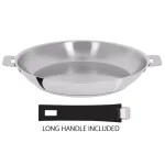 Cristel Tulipe 11 in. Stainless Steel Frying Pan with Removable Handle System thumbnail 2