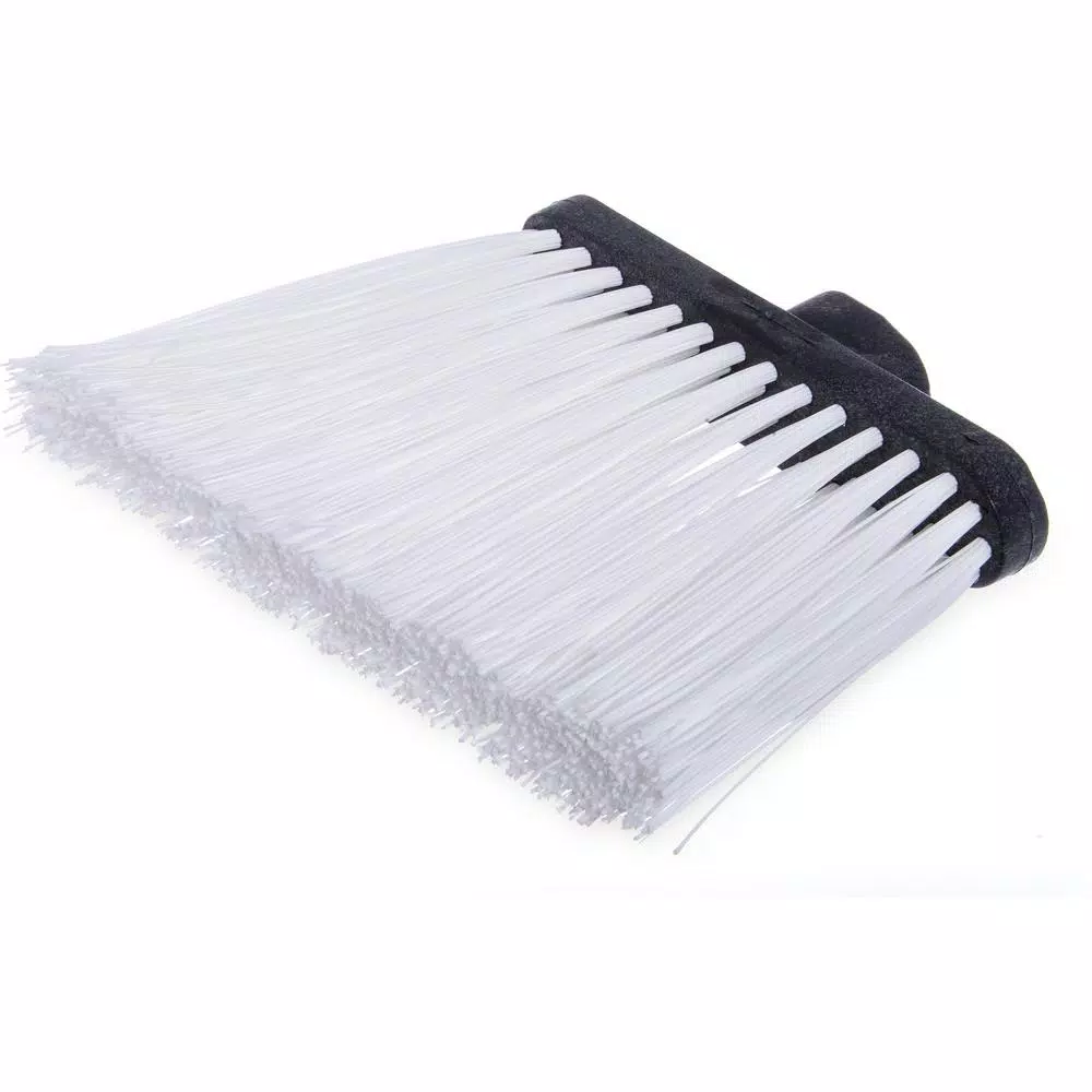 Carlisle Duo-Sweep 8 in. White Polypropylene Heavy-Duty Angle Broom Head with 12 in. Flare (12-Pack)