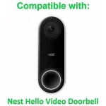 Wasserstein Wall Plate and Adjustable Angle Mount Bundle for Google Nest Hello Video Doorbell, White thumbnail 7