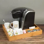 Creative Home Natural Bamboo Multipurpose Coffee Station Organizer and Serving Tray thumbnail 3