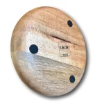 Kauri Design Large Mango Wood Fruit Bowl - Olive Green & Rustic Wood Decorative Serving Bowl thumbnail 3
