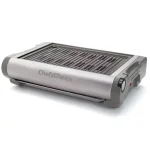 Chef'sChoice 1500W Indoor Electric Countertop Grill with Removable Nonstick Cast Aluminum Plate and Drip Tray, Silver thumbnail 1