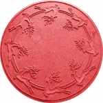 Bungalow Flooring WaterHog Aqua Shield Red 35 in. Round Reindeer Run Christmas Tree Mat thumbnail 1