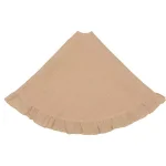 VHC Brands 48 in. Jute Burlap Natural Tan Rustic Holiday Tree Skirt with Flannel Lining thumbnail 2