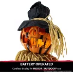 Haunted Hill Farm 6 ft. Animatronic Moaning Jack-O-Lantern Scarecrow Halloween Prop thumbnail 6