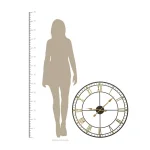 Stratton Home Decor Austin 31.5" Oversized Industrial Wall Clock - Black and Gold thumbnail 4