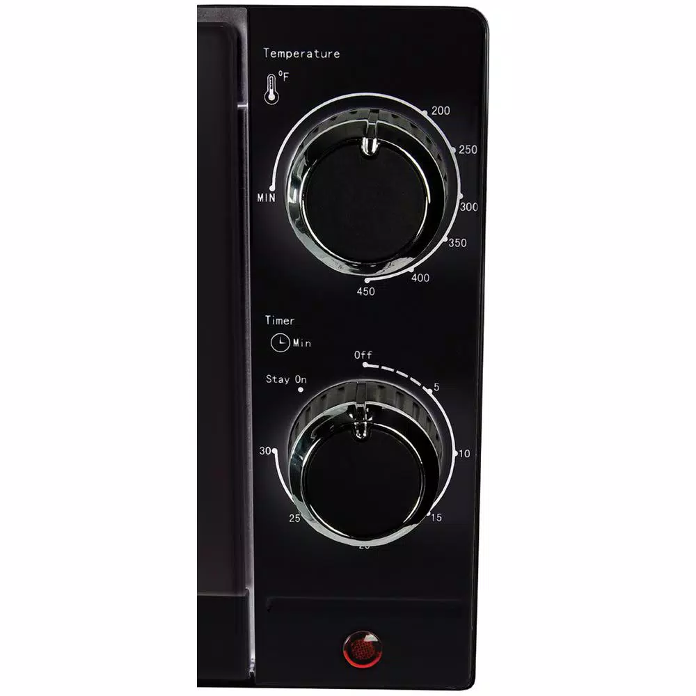 Total Chef 1000W 4-Slice Toaster Oven with Temperature Control and 30-Minute Timer, Black
