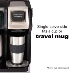 Hamilton Beach FlexBrew 2-Way 10-Cup Drip Coffee Maker with Thermal Carafe and Single-Serve Side, Black thumbnail 4