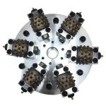 Monster 10 in. Bush Hammer with 6 Rollers and 1 in. Arbor for Concrete Floor Grinding thumbnail 1