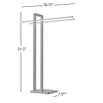 Lavish Home Freestanding Stainless Steel Towel Rack Valet, Chrome Finish thumbnail 3