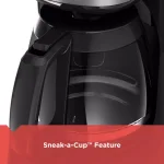 BLACK+DECKER 12-Cup Programmable Drip Coffee Maker with QuickTouch Panel and Evenstream Showerhead, Black thumbnail 7