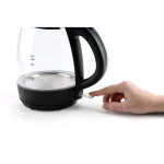 AROMA 5-Cup Black Glass Electric Kettle, 1.2L Cordless Pouring with Automatic Shut-Off thumbnail 2