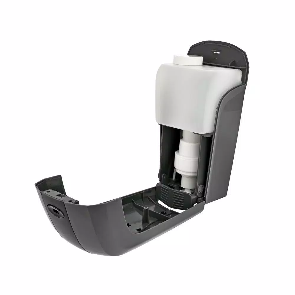Alpine Industries Aspen Commercial 16 oz. Manual Foam Soap Dispenser, Gray/Black Refillable Wall Mount