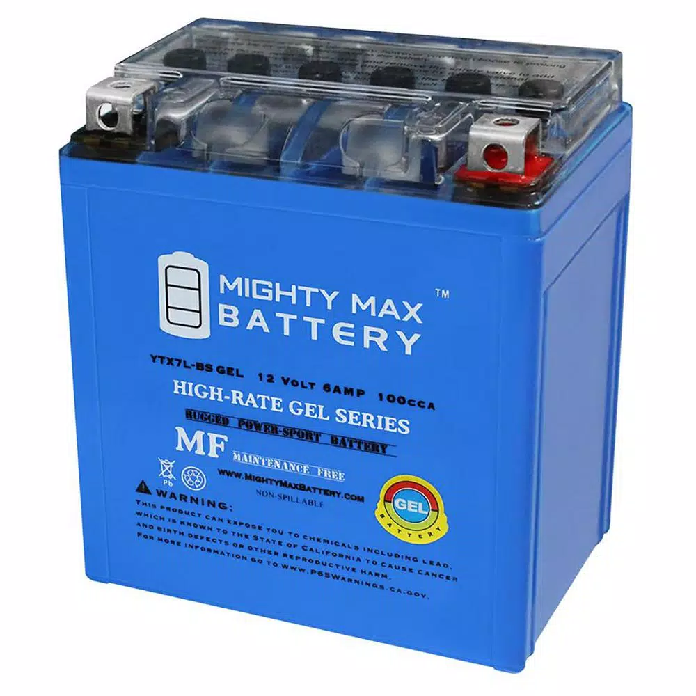 MIGHTY MAX BATTERY Mighty Max YTX7L-BSGEL 12V 6Ah 100 CCA Maintenance Free GEL Sealed Lead Acid Battery
