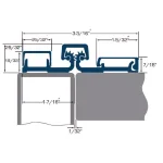 Global Door Controls 83 in. Aluminum Continuous Hinge, Heavy Duty Surface Mount, Limited Frame thumbnail 2