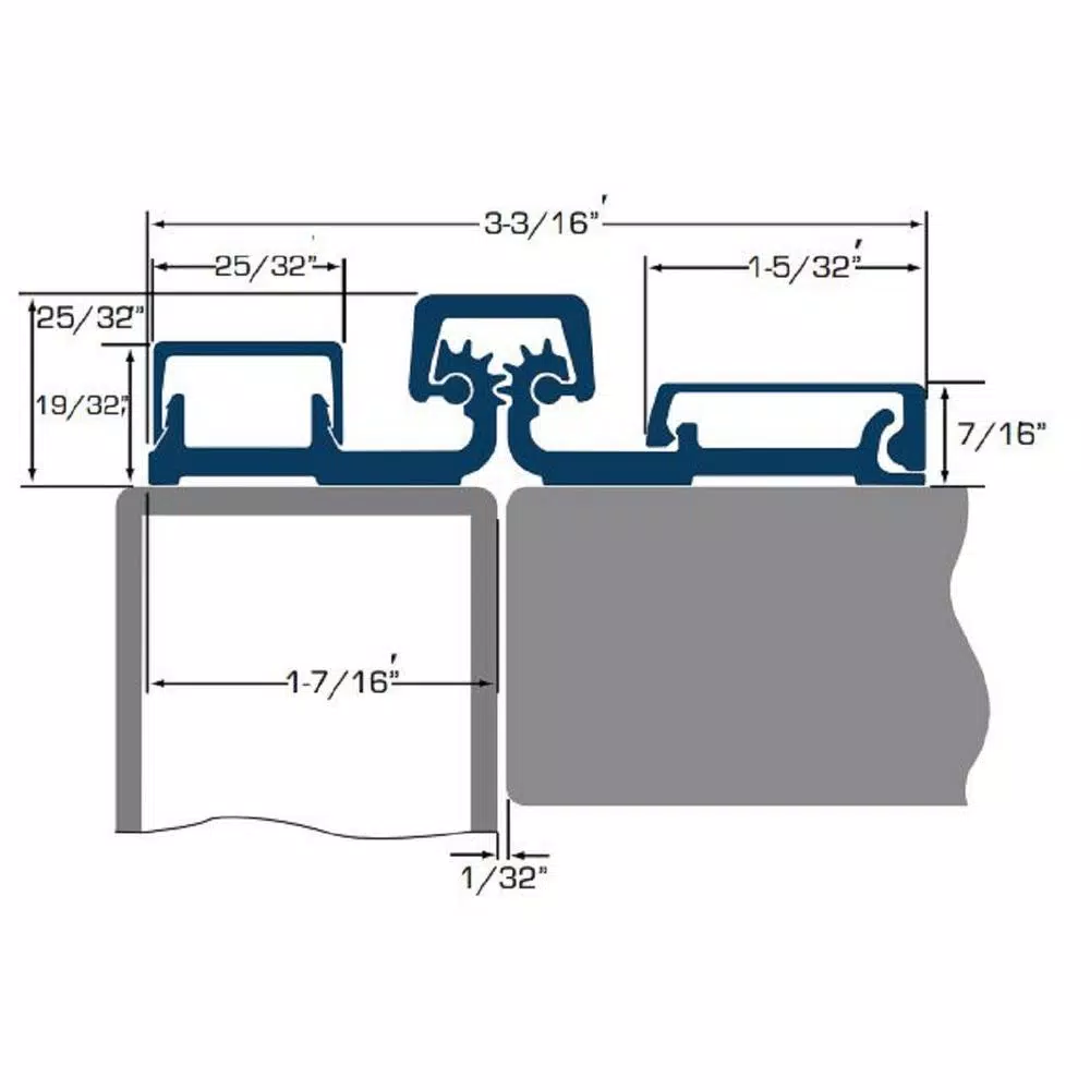 Global Door Controls 83 in. Aluminum Continuous Hinge, Heavy Duty Surface Mount, Limited Frame