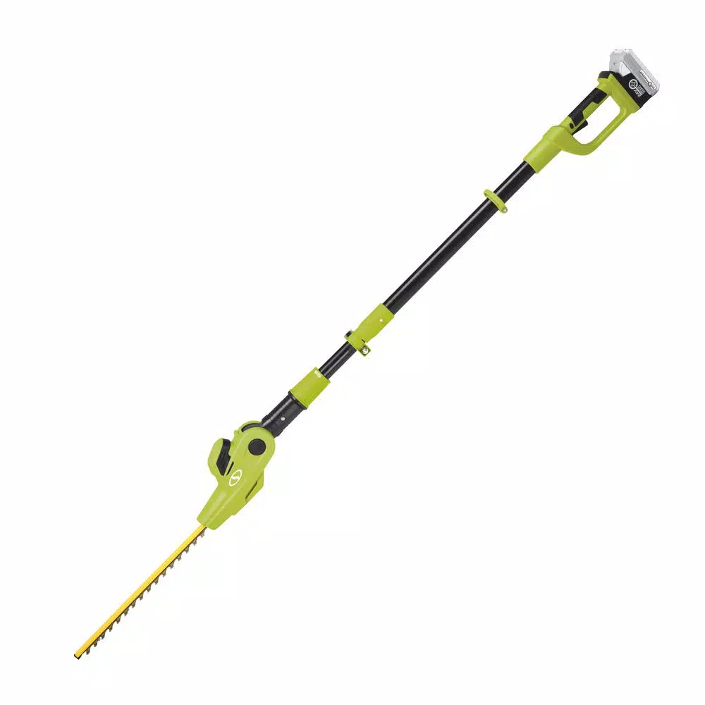 Sun Joe 24V Cordless Pole Hedge Trimmer, 17-in Dual-Action Blades, Tool Only