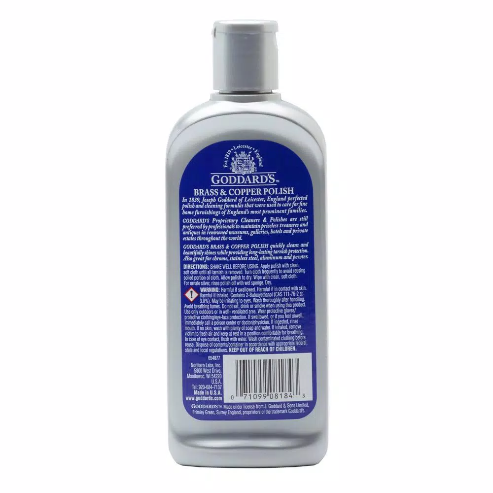 Goddard's Brass and Copper Polish, 7 oz. Metal Cleaning Lotion